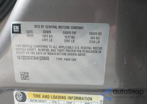 2010 Chevrolet Malibu z USA, uszkodzony, nr VIN 1G1ZC5E074A125665